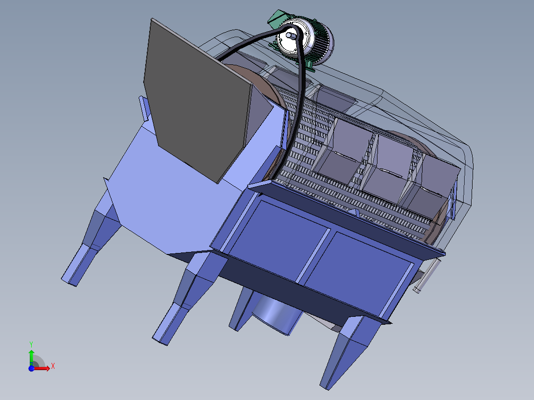 谷物洗涤机前视图