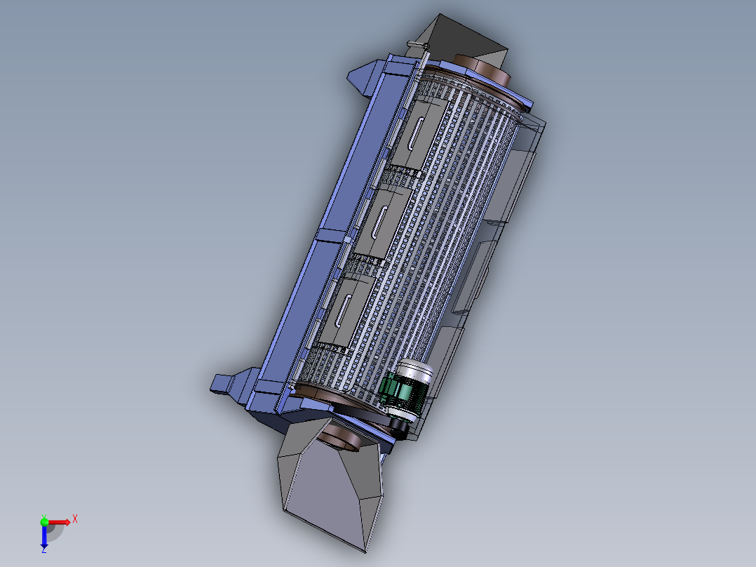 谷物洗涤机俯视图