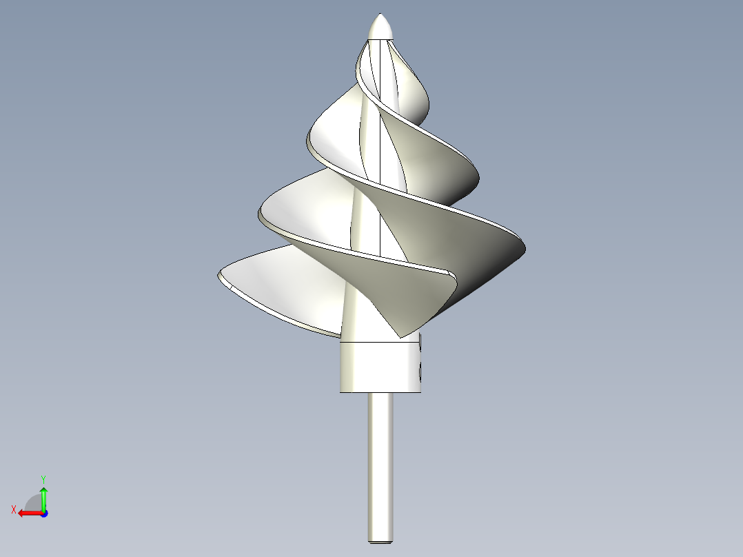 阿基米德螺旋风力发电机叶轮后视图