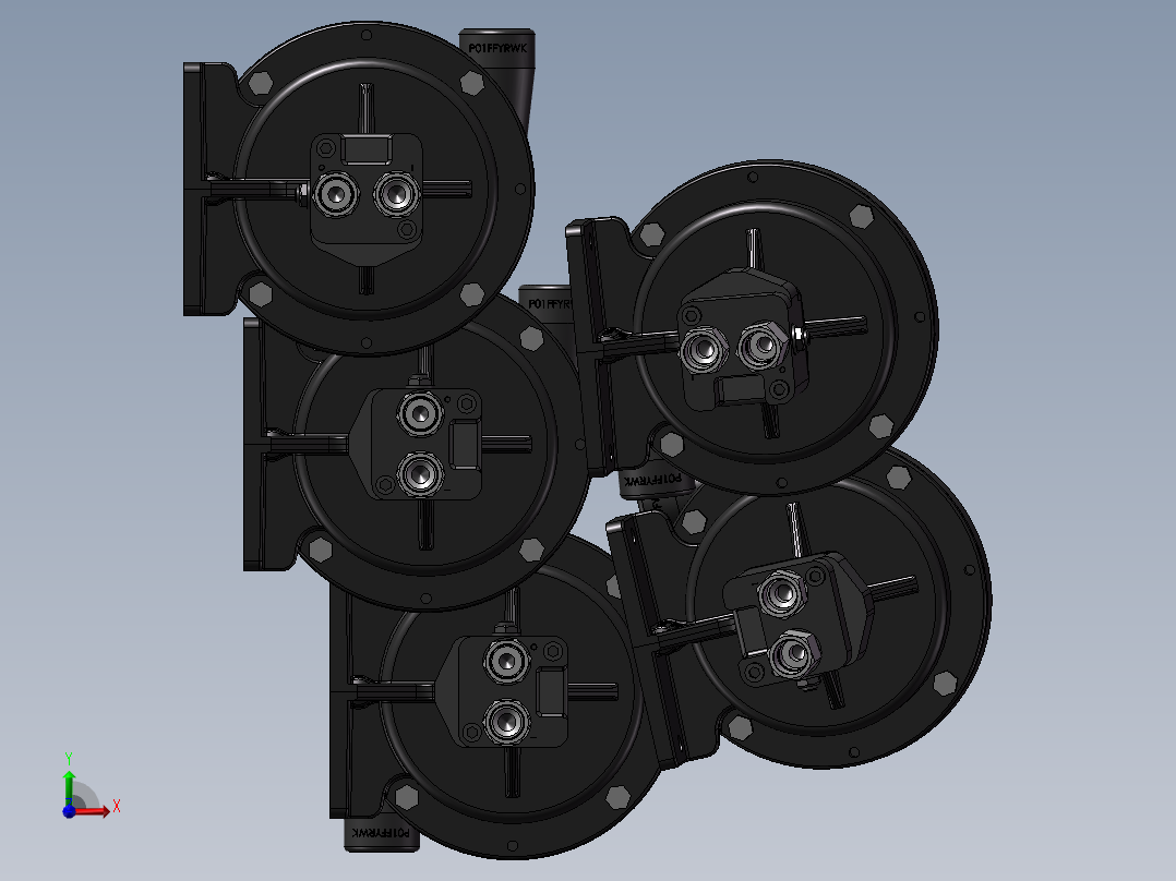 5款PRO5 125液压泵模型前视图
