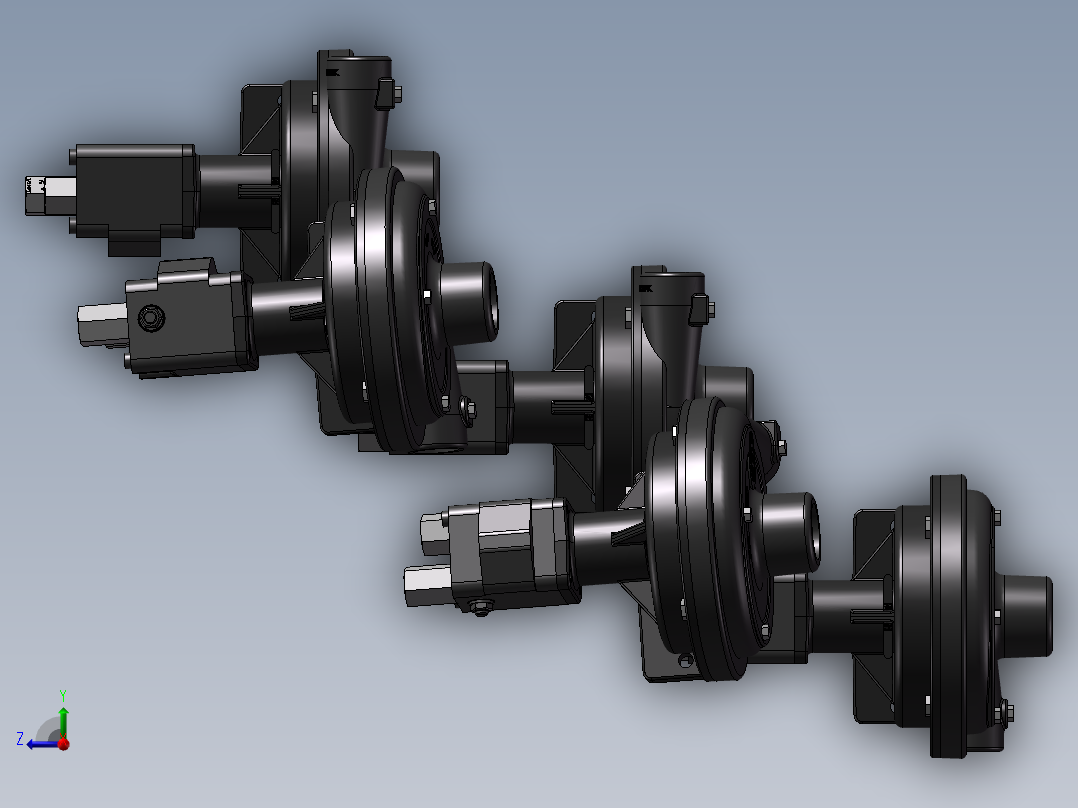 5款PRO5 125液压泵模型右视图