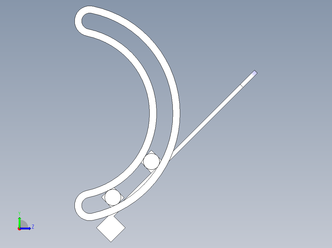 铝制手机支架11左视图