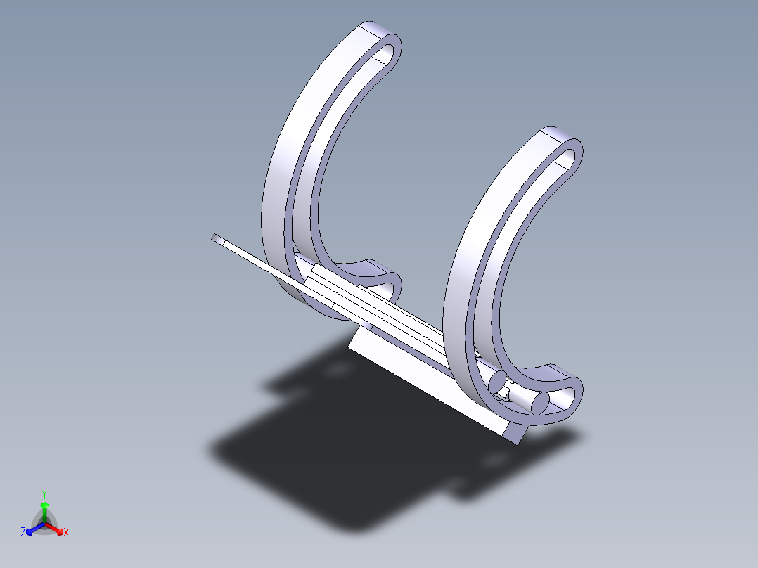 铝制手机支架11正等轴测图