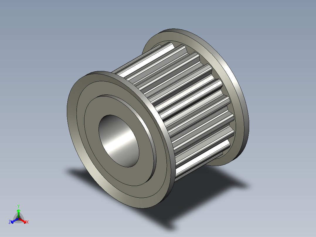 LE-T5-B轻载传动一般同步带轮AW20T5200-B-H14主视图