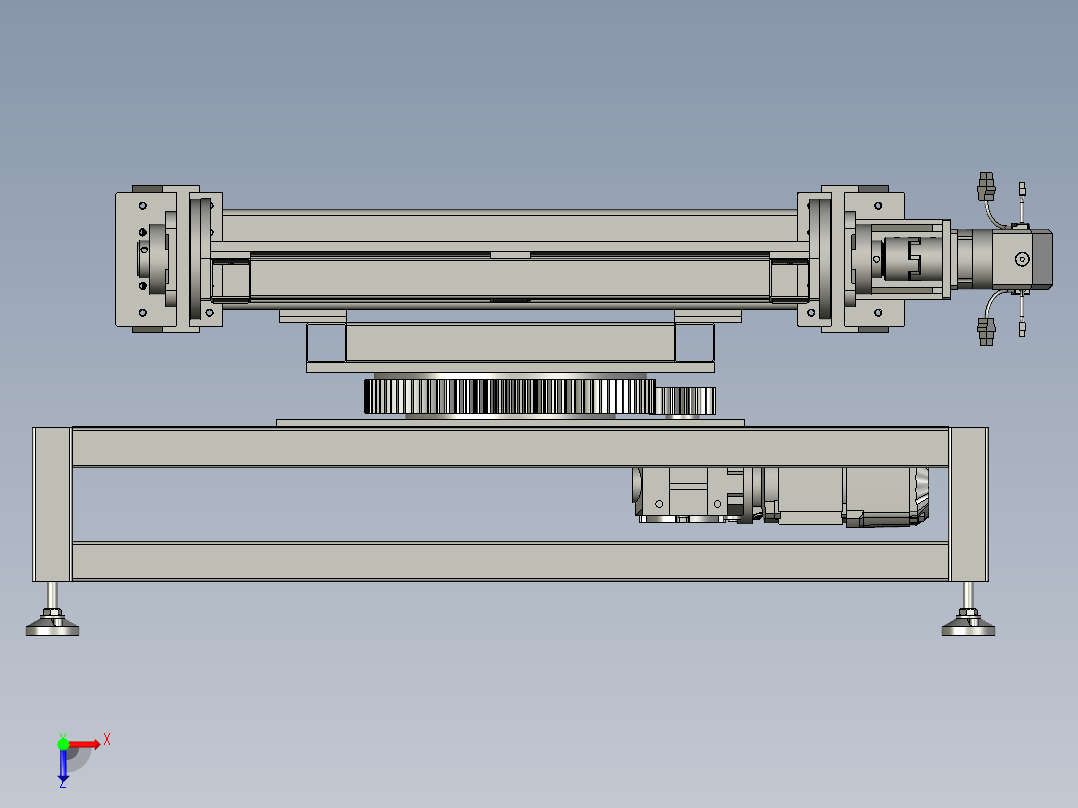 双轴焊接变位机俯视图