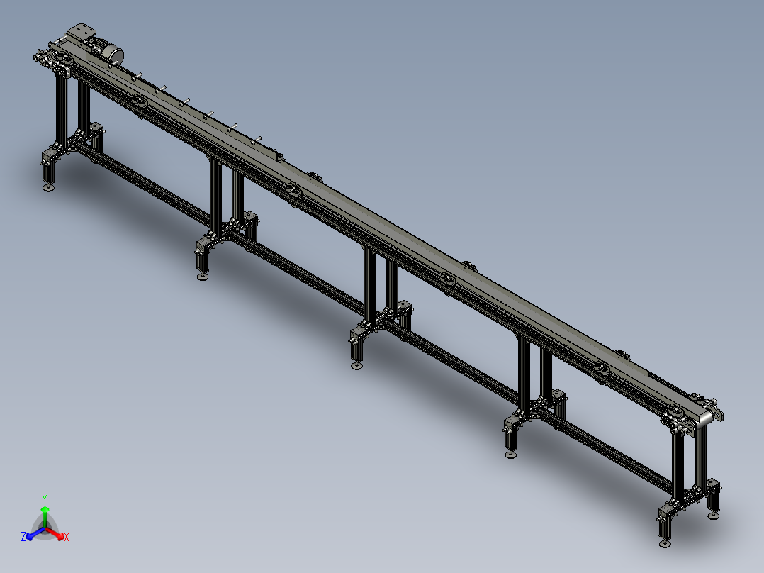 5米小型皮带线主视图