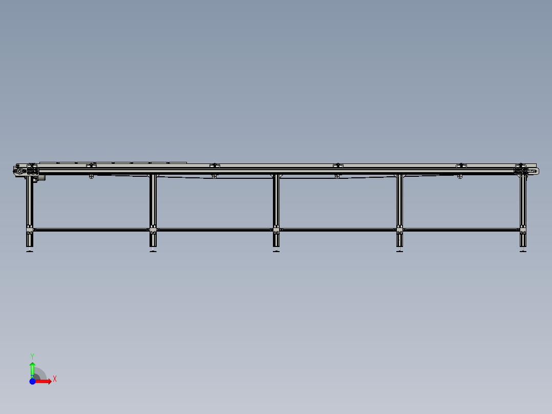 5米小型皮带线前视图