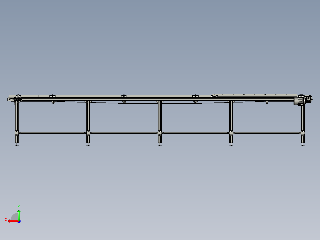 5米小型皮带线后视图