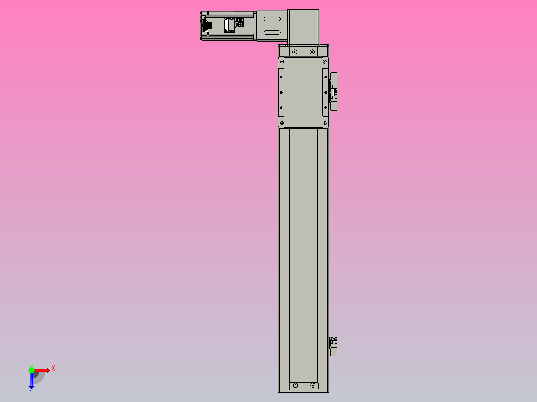 BC10全密封同步带滑台[BC10-L90-S500-L-P40-D3]俯视图