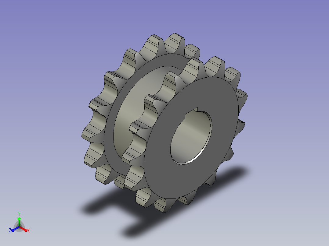 传动链轮16A15Z45D60h-A主视图