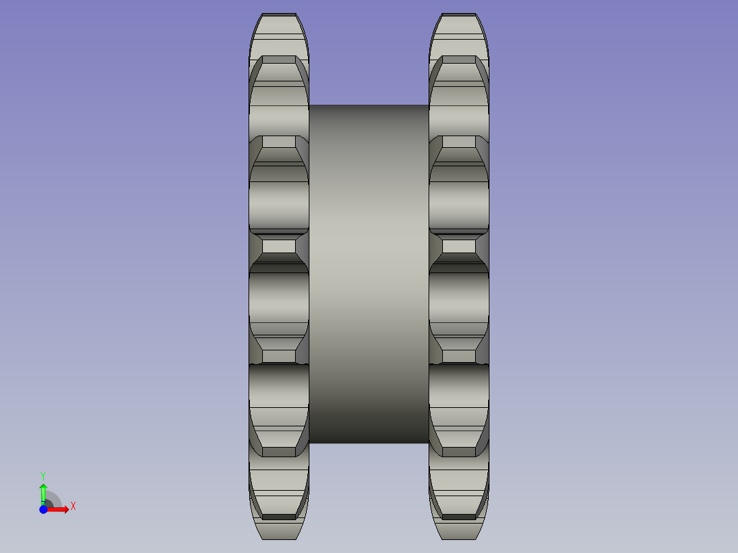 传动链轮16A15Z45D60h-A前视图