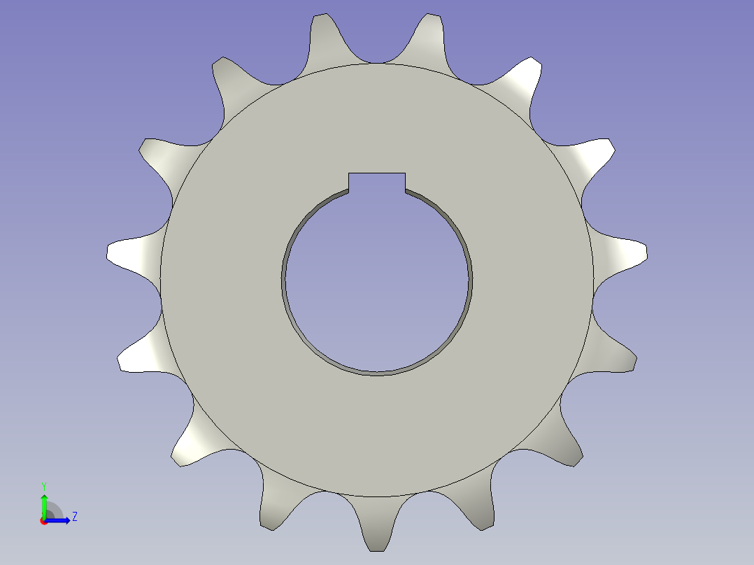 传动链轮16A15Z45D60h-A左视图