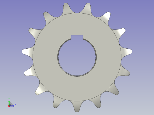 传动链轮16A15Z45D60h-A左视缩略图