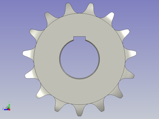 传动链轮16A15Z45D60h-A右视缩略图