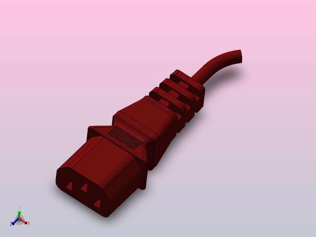 电源线插头-2015主视图