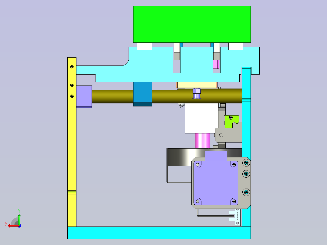 塑料方形盒等距点进向前输送设计后视图