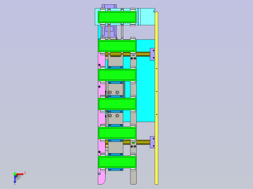 塑料方形盒等距点进向前输送设计俯视缩略图