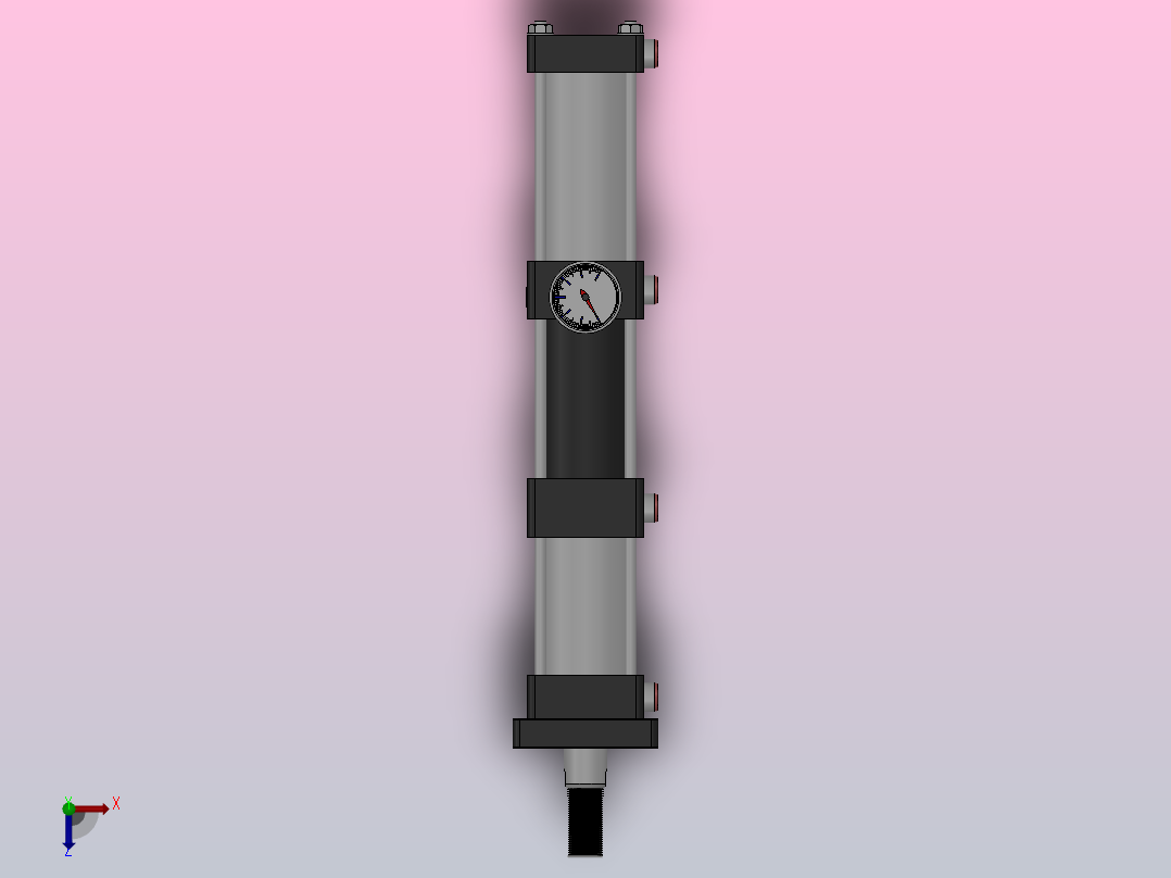 MPTF-1T[MPTF-63-50-10-1T]快行程增压缸俯视图