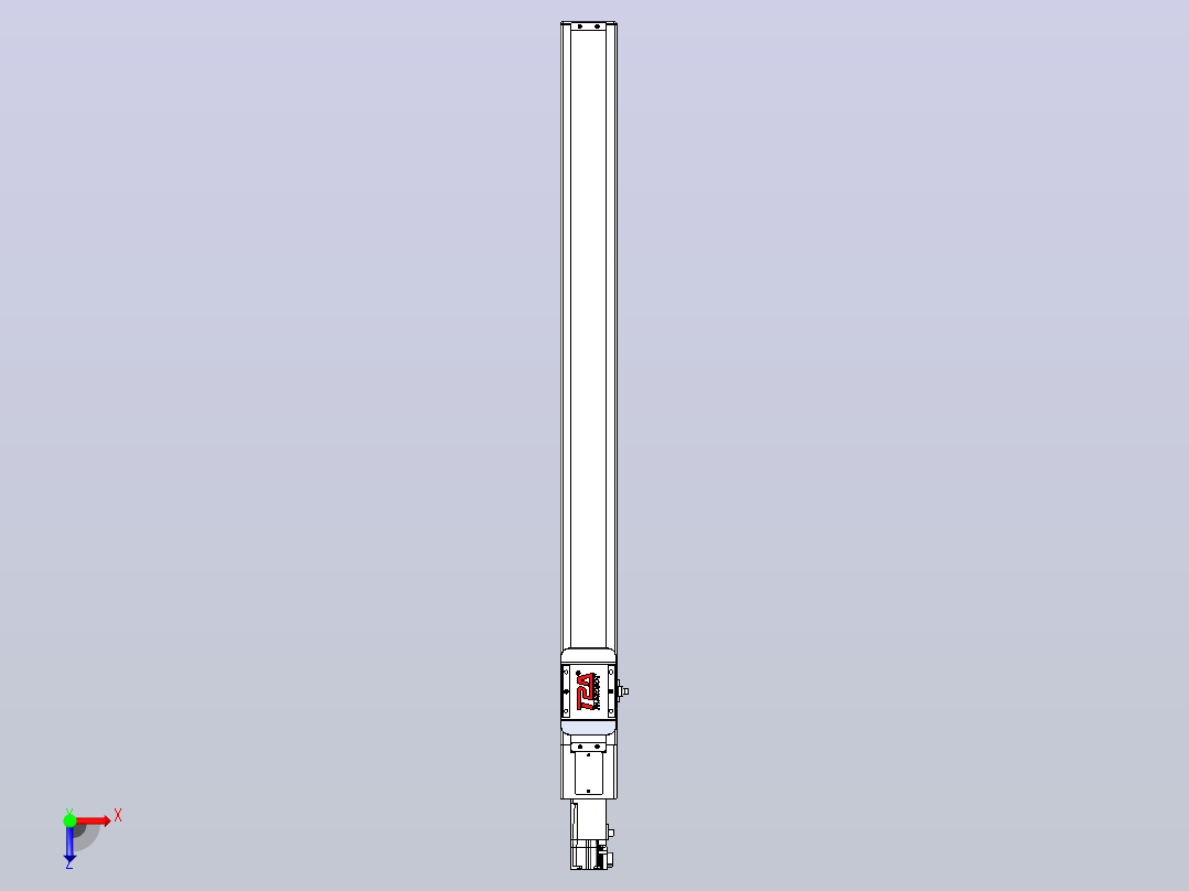 滚珠丝杠直线轴带导轨全封闭TPA-HCR-65S-1610C-L700-M-Y-P10-N3俯视图