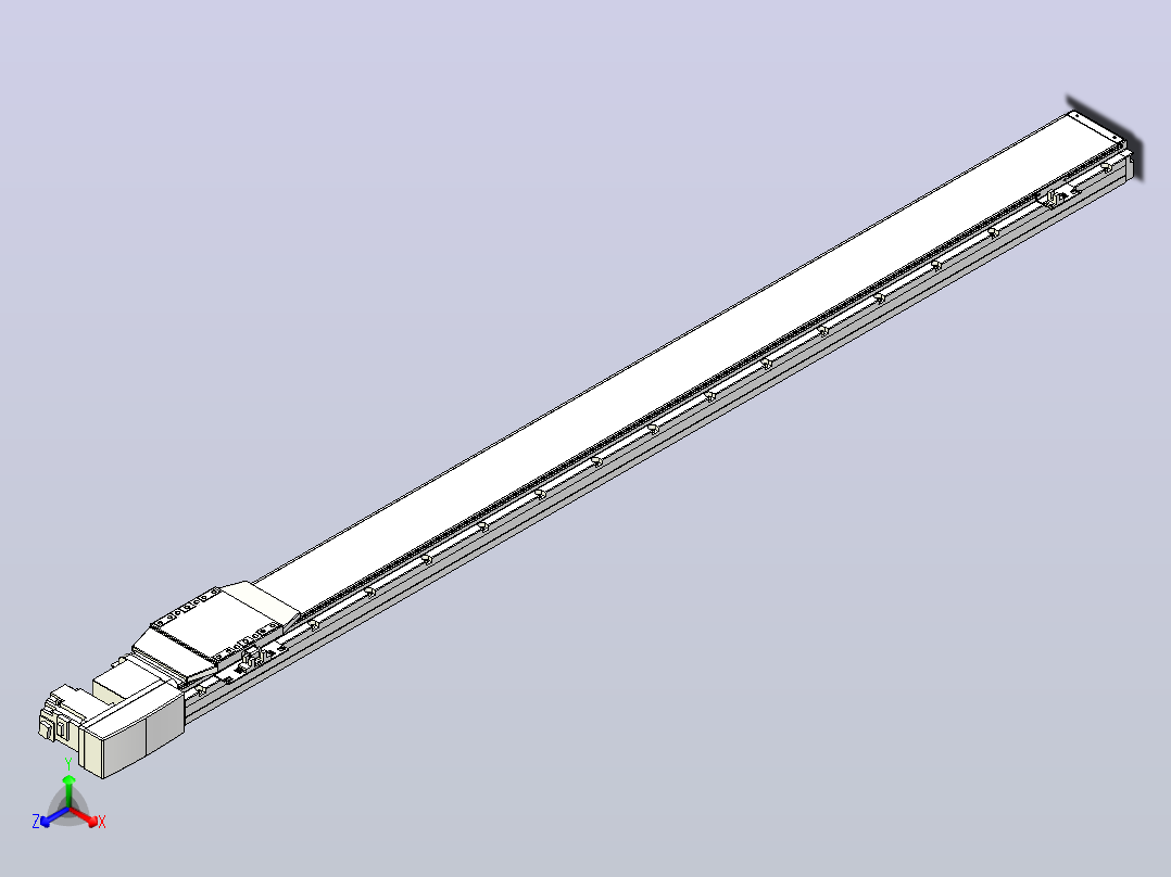 机器人皮带驱动直线轴TPA-GCB-120-P70-L1400-QR-M20-N3主视图