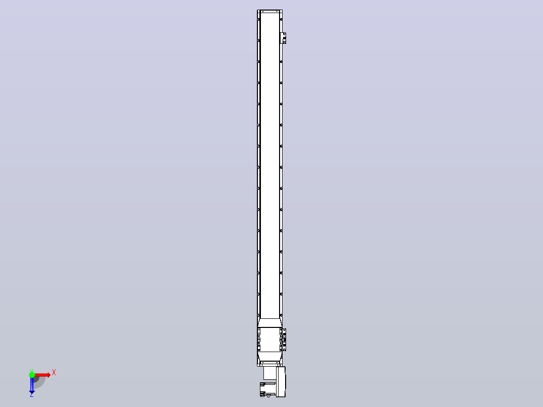 机器人皮带驱动直线轴TPA-GCB-120-P70-L1400-QR-M20-N3俯视图