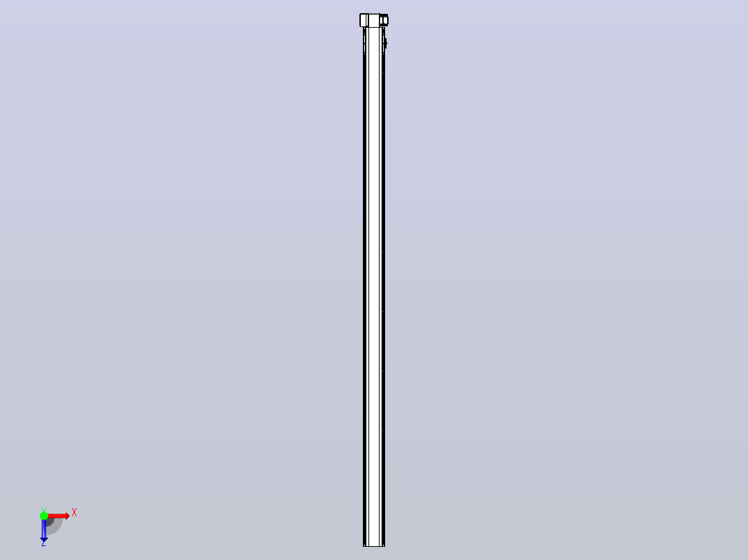 皮带直线轴半封闭可选导轨TPA-HNB-105D-90-L2400-RP-C-P20-N3俯视图