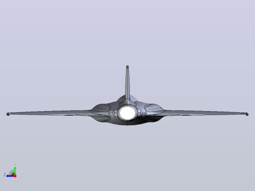 2026法国战斗机“飓风2号”造型3D图纸 STEP格式右视缩略图