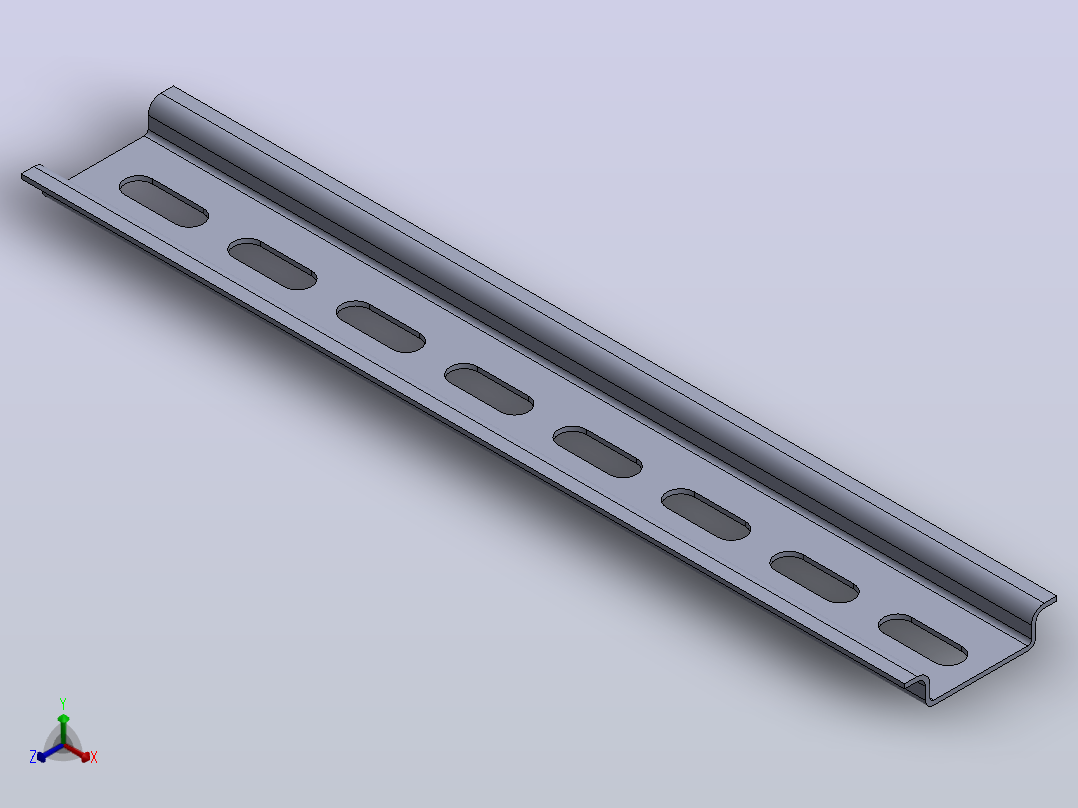 User Library-Din Rail-2导轨主视图