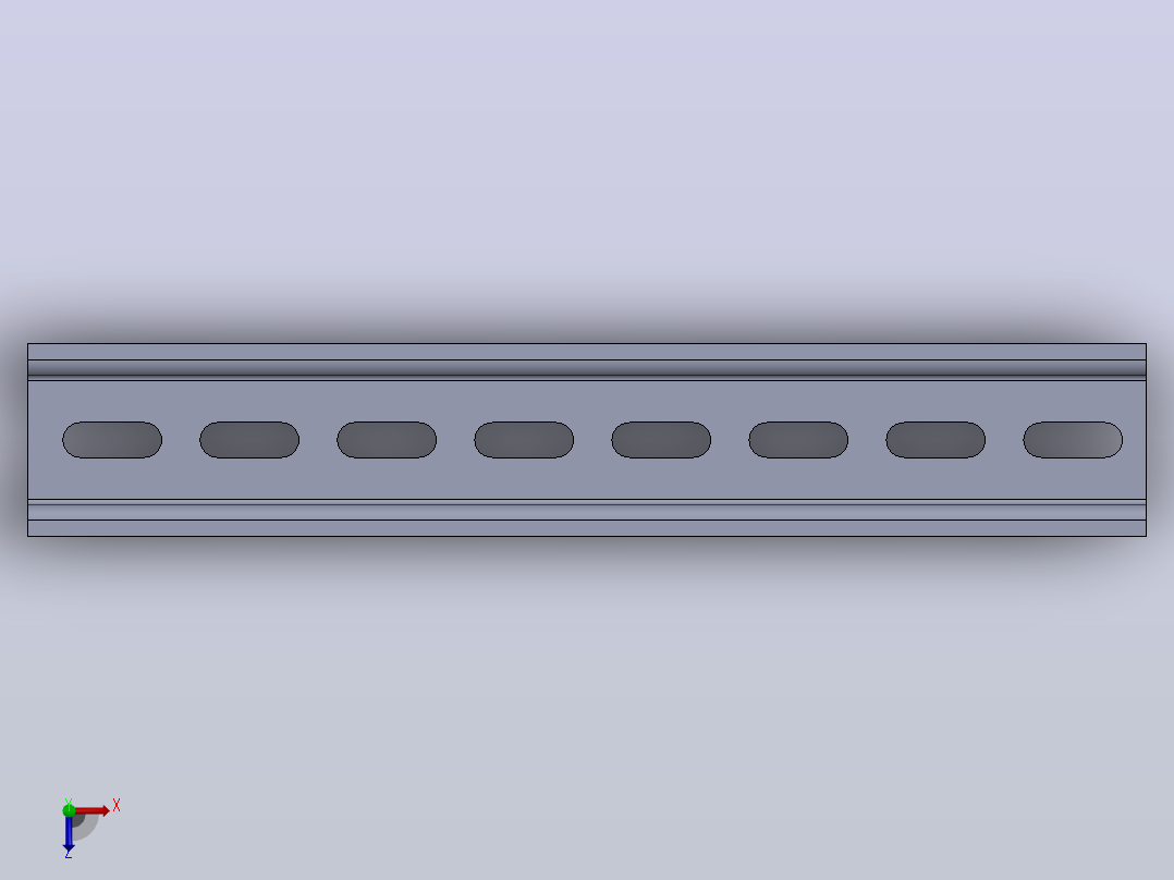 User Library-Din Rail-2导轨俯视图