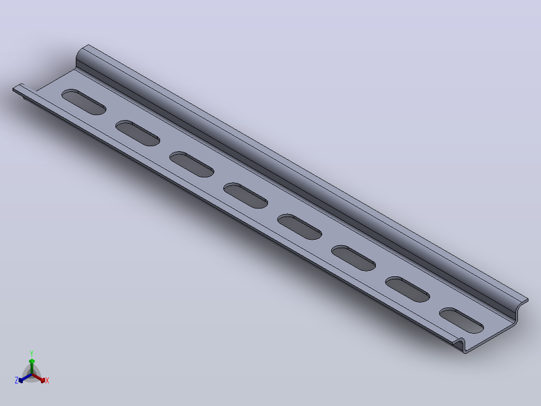 User Library-Din Rail-2导轨正等轴测图