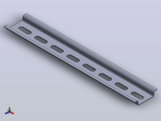 User Library-Din Rail-2导轨正等轴测缩略图