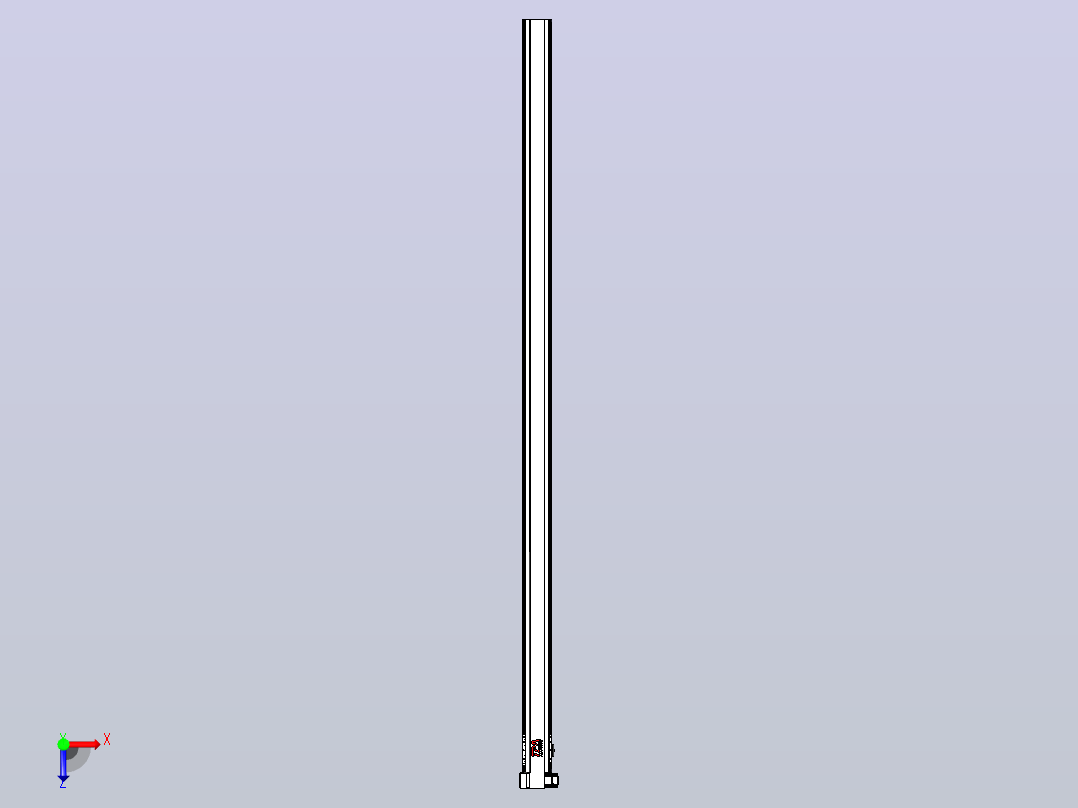 皮带直线轴半封闭可选导轨TPA-HNB-120D-110-L2900-LP-Y-P40-N3俯视图