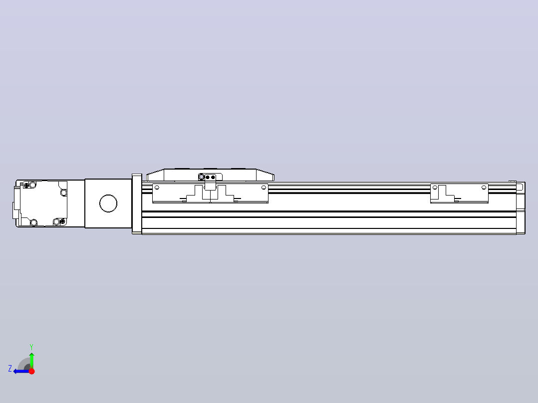 机器人皮带驱动直线轴TPA-GCB-50-P42-L200-QL-M10-N3右视图