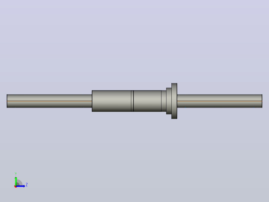 CMFZD8032-5滚珠丝杆3D模型左视图