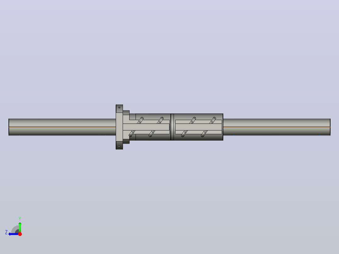 CMFZD8032-5滚珠丝杆3D模型右视图