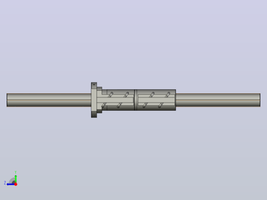 CMFZD8032-5滚珠丝杆3D模型右视缩略图