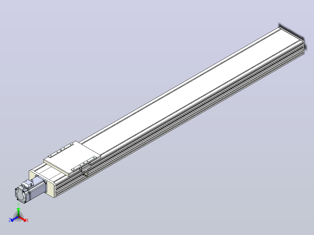 滚珠丝杠直线轴带导轨全封闭TPA-HCR-140D-2010C-L1100-M-C-P40-N3主视图