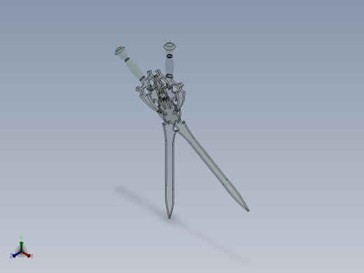 倚天剑3D模型正等轴测缩略图