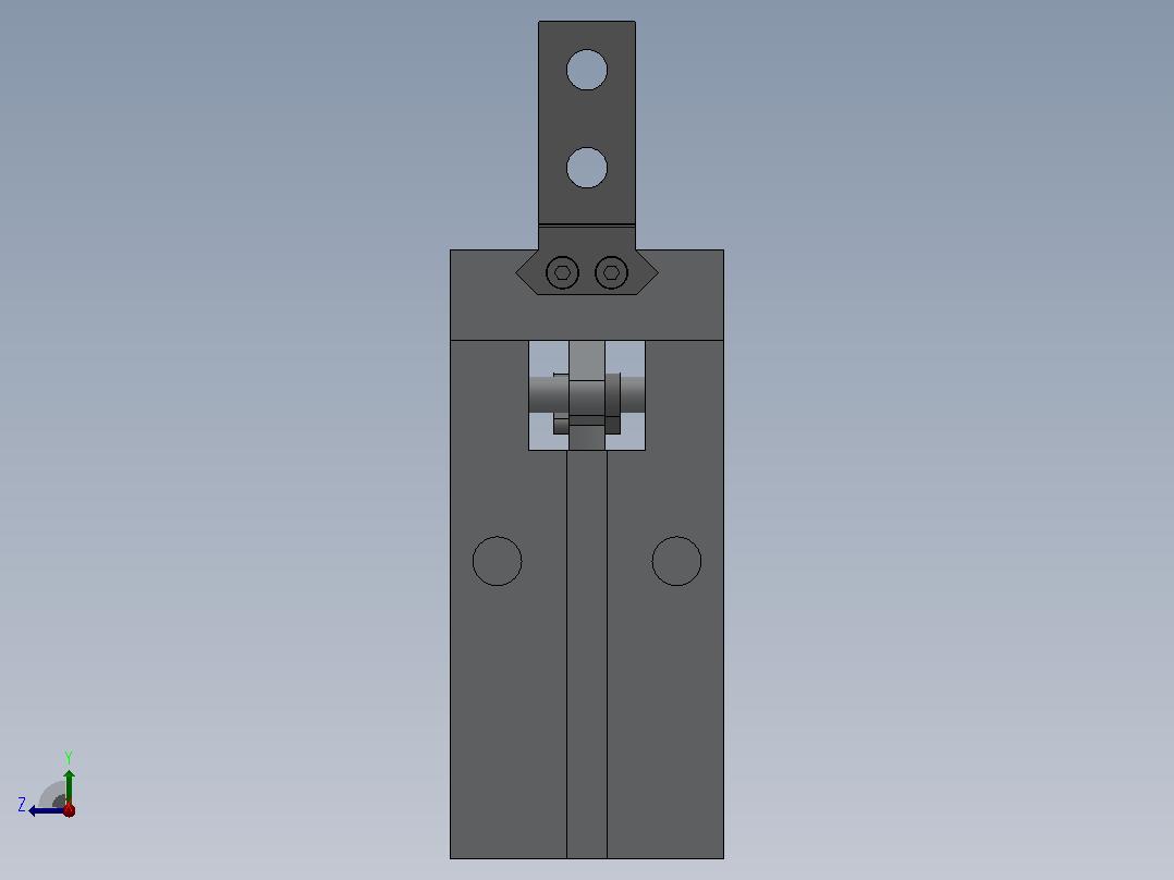 气爪（平行开闭型）HMHZ2系列[HMHZ2-25D]右视图