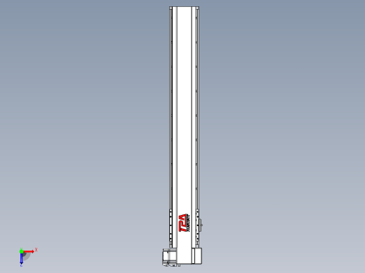 皮带直线轴半封闭可选导轨TPA-HNB-120D-110-L750-RP-C-P40-N3俯视缩略图