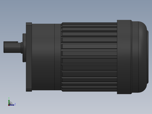 GV-18立式-三相、单相缩框型（刹车）齿轮减速马达[GV-18-200W-60-S-B-G2-LD-HU]左视缩略图