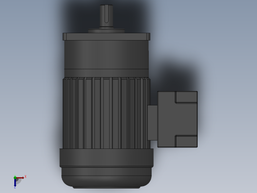GV-18立式-三相、单相缩框型（刹车）齿轮减速马达[GV-18-200W-60-S-B-G2-LD-HU]俯视缩略图