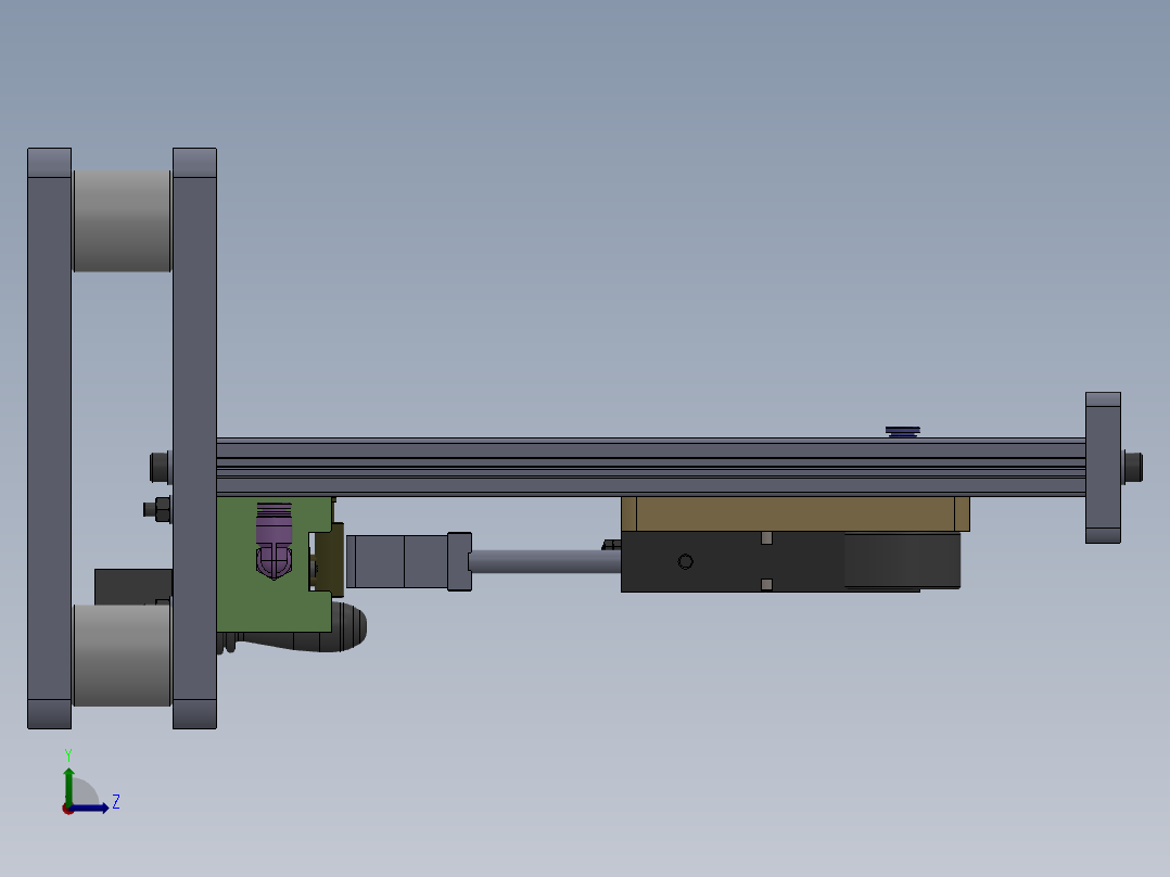常开常闭阀气密性测试夹具（sw2015）左视图