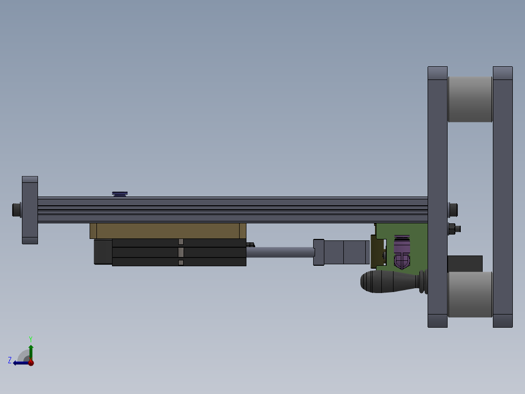 常开常闭阀气密性测试夹具（sw2015）右视图