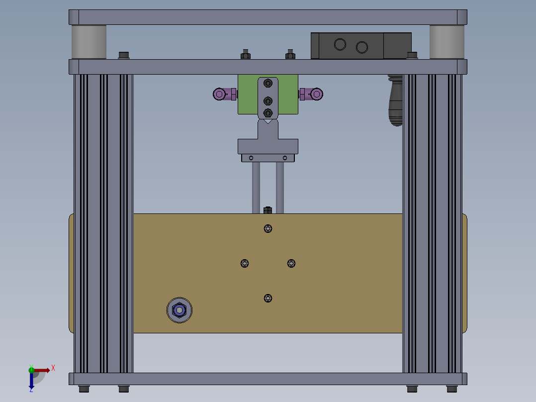 常开常闭阀气密性测试夹具（sw2015）俯视图