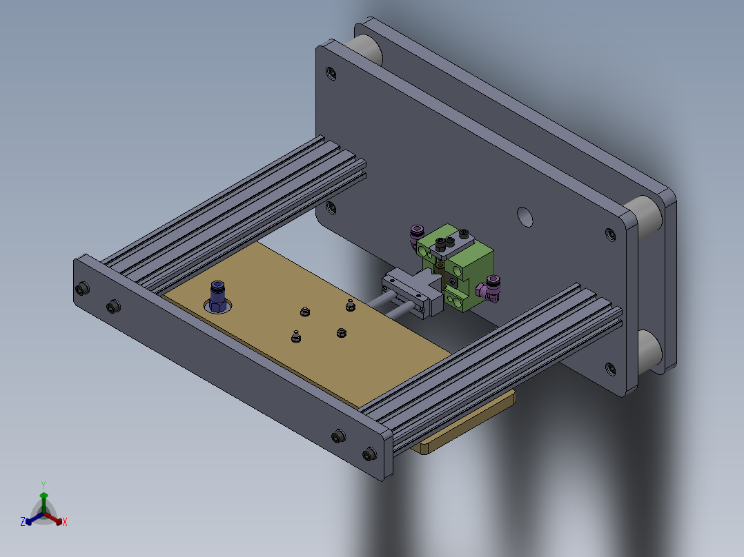 常开常闭阀气密性测试夹具（sw2015）正等轴测图