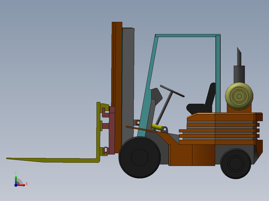 叉车模型前视图