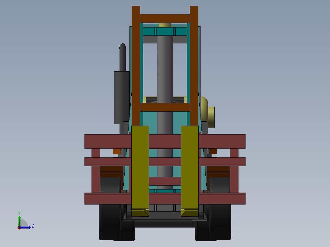 叉车模型左视图