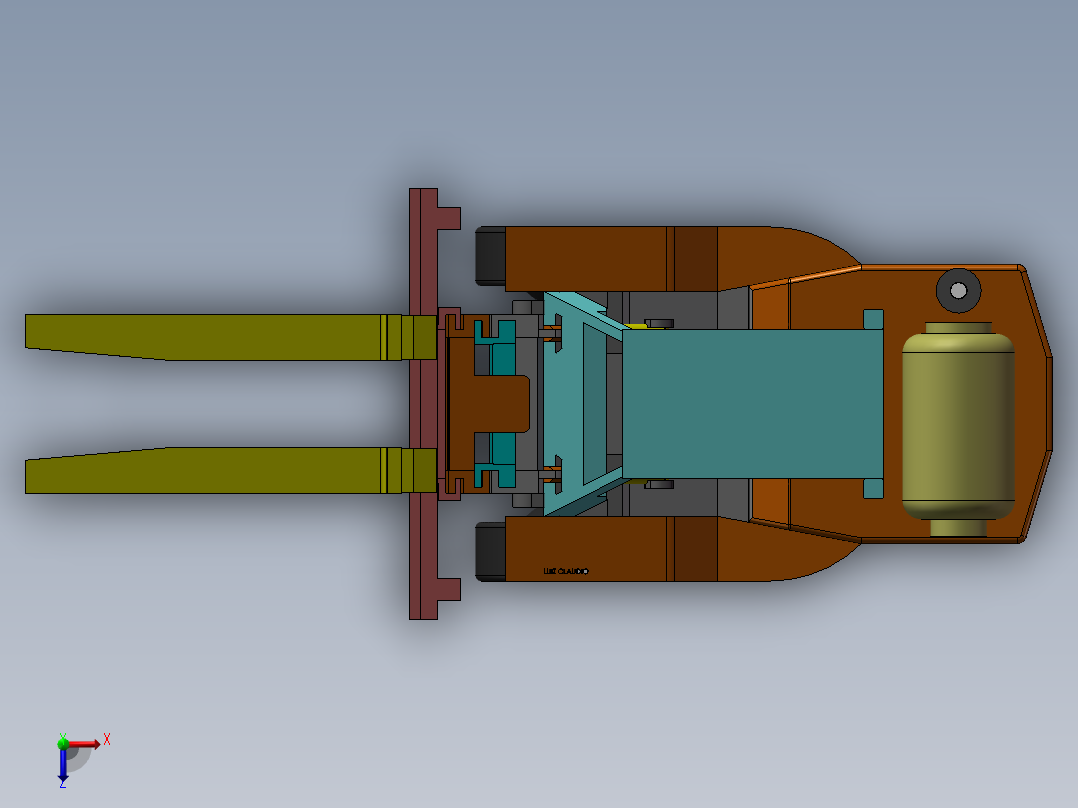 叉车模型俯视图