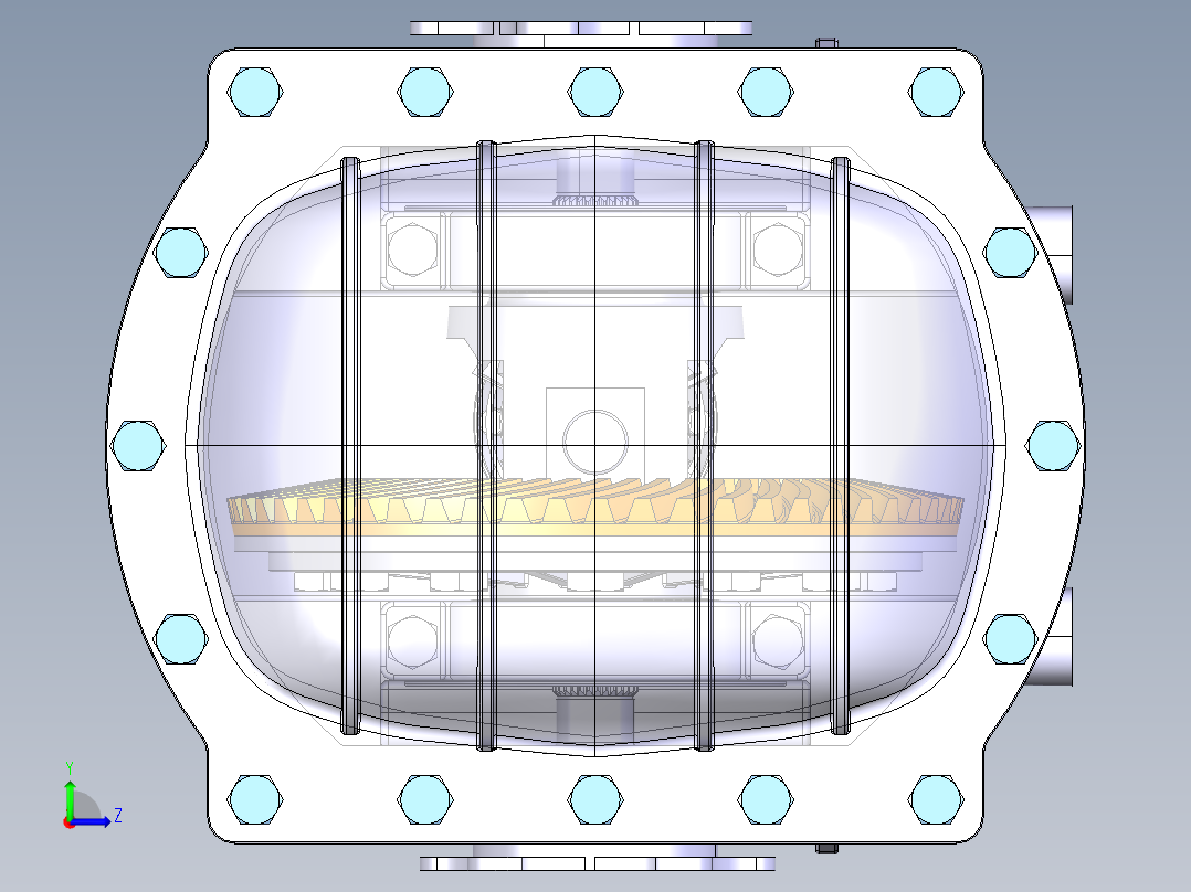 面包汽车主减速器及差速器设计含CAD图纸+CATIA三维模型+说左视图